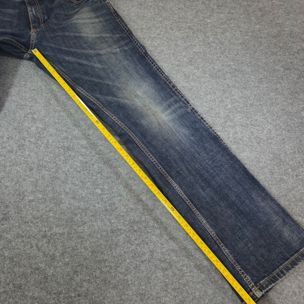 Wrangler Retro Slim Straight Jeans Mens 33x34 Blue WLT88BZ Stretch Denim - Picture 8 of 10